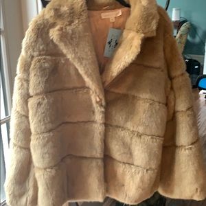 Beautiful faux fur jacket- new with tags
